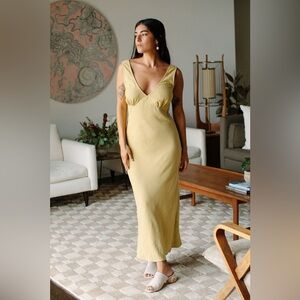 Rachel Pally Linen Caro dress Citrine